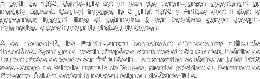 Ã€ partir de 1662, Sainte-Tulle