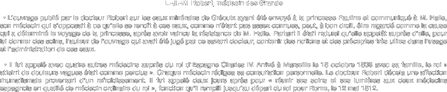L.-J.-M. Robert, médecin des Grands 
